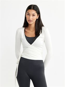 DROP OF MINDFULLNESS WRAP BLUSE - CREAM WHITE