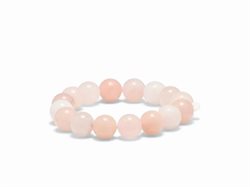 SOÏ ARMBÅND CHUNKY ROSA JADE - 12 MM