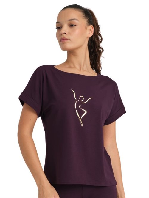 TEMPSDANSE ALBANY YOGA T-SHIRT - FIG